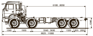 Шасси KАМАZ - 63501-40