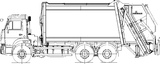 Мусоровоз с задней загрузкой КО-427-80
